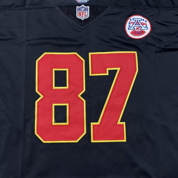 Kansas City Chiefs #87 Travis Kelce Black Jersey Size XL - Picture 3 of 6